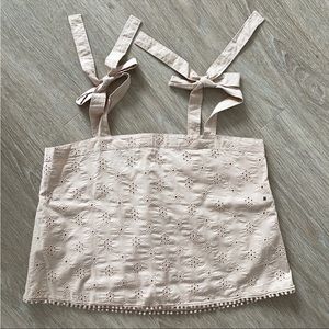 Aerie Crochet Tie Strap Top